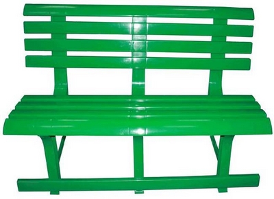 Купить Скамья N2 пластиковая со спинкой, арт. 4737-120-0038-zelenyj, цвет: зеленый на stol-stool.ru 4737-120-0038-zelenyj