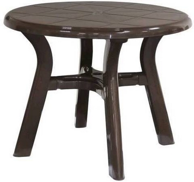Купить Стол круглый Премиум пластиковый, D 94 см, арт. 4737-130-0013-shokoladnyj, цвет: шоколадный на stol-stool.ru 4737-130-0013-shokoladnyj
