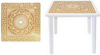 Купить Стол квадратный с деколем Греческий орнамент пластиковый, арт. 4737-130-0019-kvadratnyj-s-dekolem-Grecheskij-ornament-belyj, цвет: белый на stol-stool.ru 4737-130-0019-kvadratnyj-s-dekolem-Grecheskij-ornament-belyj