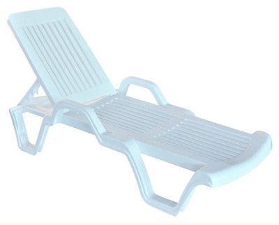 Купить Шезлонг Майра К белый с подлокотниками (пластик) в stol-stool.ru 4727-423