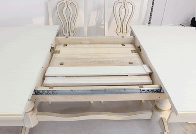 Купить Стол раскладной Leset Вашингтон 2Р (слоновая кость) с патиной в Stol-stool.ru 4697-Stol-razdvizhnoj-Leset-Vashington-2R-slonovaya-kost-patina