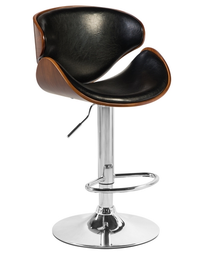 Купить Барный стул 4905 коричневое дерево, кожзам: черный на stol-stool.ru 4741-LMZ-4905-korichnevoe-derevo-cvet-chernyj