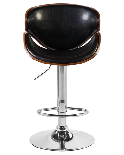 Купить Барный стул 4905 коричневое дерево, кожзам: черный на stol-stool.ru 4741-LMZ-4905-korichnevoe-derevo-cvet-chernyj