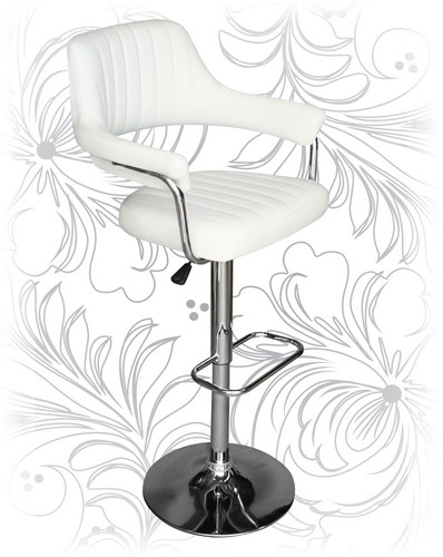 Купить Барный стул 5019 с подлокотниками, белый на stol-stool.ru 4741-LM-5019-cvet-belyj
