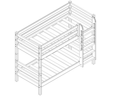 Купить Кровать детская Соня 9 с прямой лестницей (лаванда) в Stol-stool.ru 4734-Dvuhjarusnaja-krovat-Sonja-s-prjamoj-lestnicej-lavanda