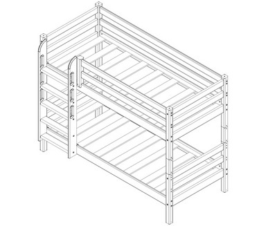 Купить Кровать детская Соня 9 с прямой лестницей (лаванда) в Stol-stool.ru 4734-Dvuhjarusnaja-krovat-Sonja-s-prjamoj-lestnicej-lavanda