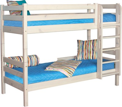 Купить Кровать детская Соня 9 с прямой лестницей (белая) в Stol-stool.ru 4734-Dvuhjarusnaja-krovat-Sonja-s-prjamoj-lestnicej