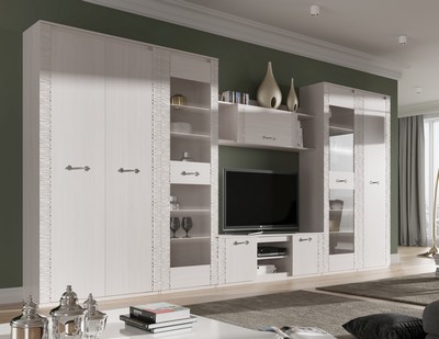 Купить Мебель в гостиную Элана компоновка 2 (бодега белая) в Stol-stool.ru 4734-Gostinaja-Jelana-bodega-komplektacija-2