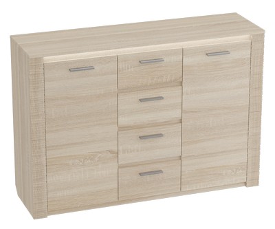 Купить Комод в спальню Элана 1400 (дуб сонома) в Stol-stool.ru 4734-Komod-Jelana-1400