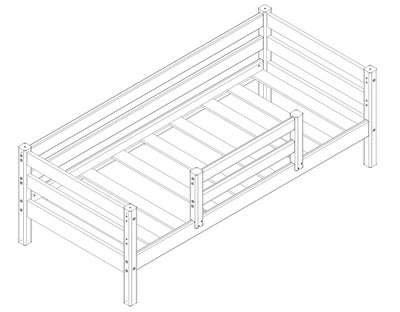 Купить Кровать детская Соня 4 с защитой по центру (лаванда) в Stol-stool.ru 4734-Krovat-Sonja-s-zashhitoj-po-centru-lavanda