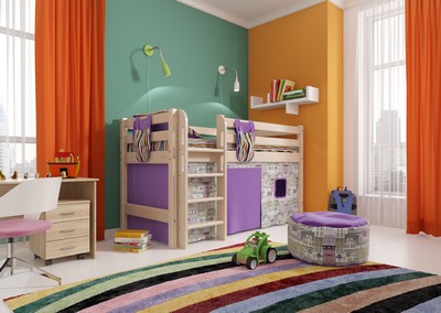 4734-Nizkaja-krovat-Sonja-s-prjamoj-lestnicej