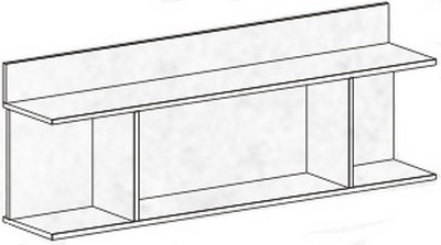 Купить Полка настенная закрытая Элана (бодега белая) в Stol-stool.ru 4734-Polka-zakrytaja-Jelana-bodega