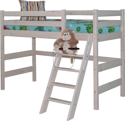 Купить Кровать детская Соня 6 с наклонной лестницей (белая) в Stol-stool.ru 4734-Poluvysokaja-krovat-Sonja-s-naklonnoj-lestnicej