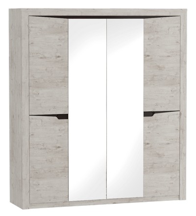 Купить Шкаф 4 дв. с зеркалом Соренто (дуб бонифаций) в Stol-stool.ru 4734-Shkaf-4dv-Sorento-dub-bonifacij