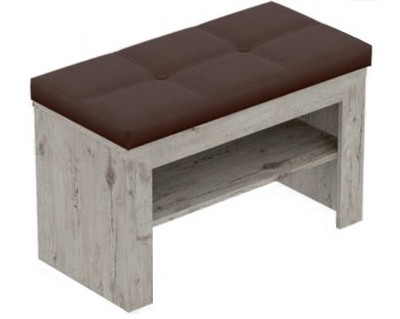 Купить Тумба с подушкой в прихожую Соренто (дуб бонифаций) в Stol-stool.ru 4734-Tumba-otkrytaja-s-podushkoj-Sorento-dub-bonifacij