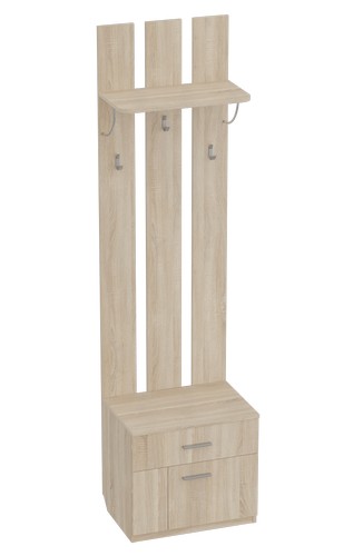 Купить Вешалка с тумбой в прихожую Элана (дуб сонома) в Stol-stool.ru 4734-Veshalka-Jelana-dub-sonoma