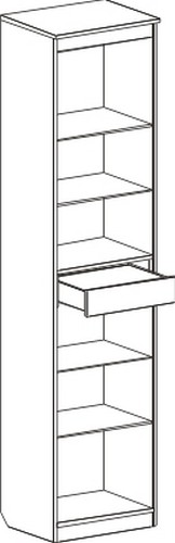 Купить Витрина в гостиную Элана (дуб сонома) в Stol-stool.ru 4734-Vitrina-Jelana-dub