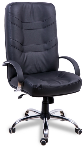 Купить Кресло Министр хром (обивка натур.кожа) на stol-stool.ru 4722-kreslo-ministr-hrom-kozha