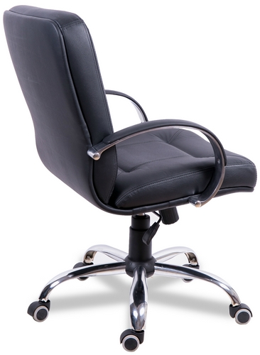 Купить Кресло Сенатор хром короткий (обивка кож.зам.) на stol-stool.ru 4722-kreslo-senator-hrom-korotkiy-kozh-zam