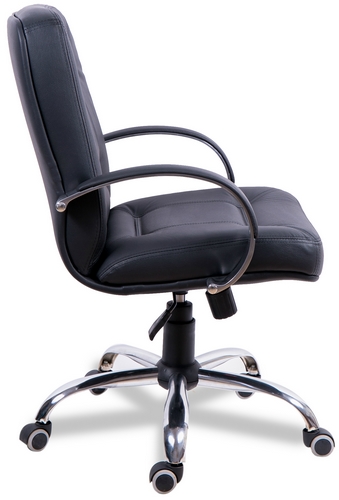 Купить Кресло Сенатор хром короткий (обивка кож.зам.) на stol-stool.ru 4722-kreslo-senator-hrom-korotkiy-kozh-zam