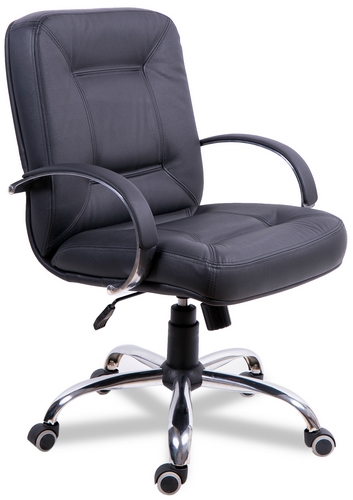 Купить Кресло Сенатор хром короткий (обивка кож.зам.) на stol-stool.ru 4722-kreslo-senator-hrom-korotkiy-kozh-zam